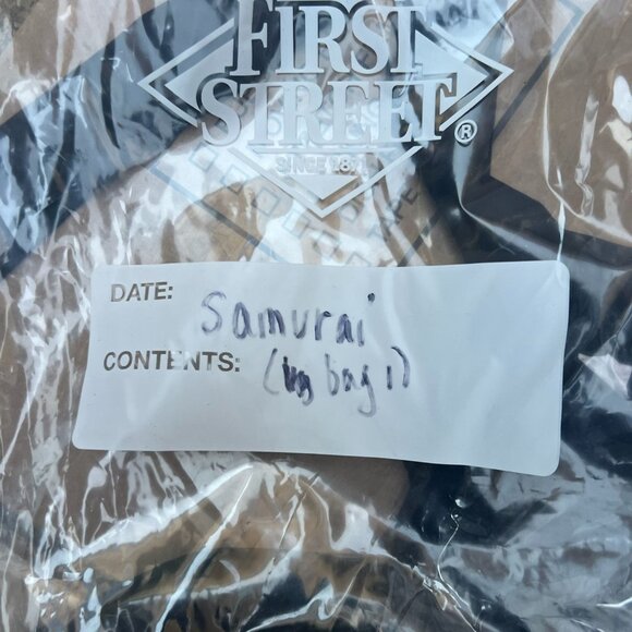 Samurai Halloween Costume Set With Blue Kimono Black Hakama Pants Tabi Socks & S - Picture 6 of 9